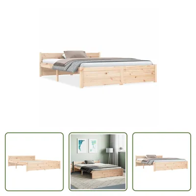 Produktbild von The Living Store Massivholzbett 140x190 cm