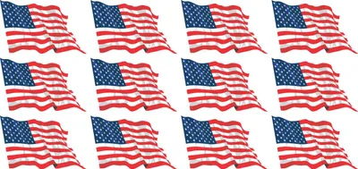 Produktbild von Mini Aufkleber Set - Pack wehend - 50x31mm - selbstklebender Sticker - USA - United States - Flagge / Banner / Standarte fürs Auto, Büro, zu Hause und die Schule - 12 Stück