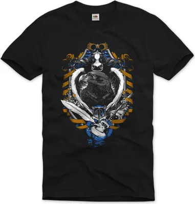 Produktbild von style3 Wappen Zauberschule T-Shirt Herren zauberei rabe adler schlange