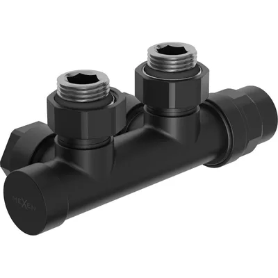 Zdjęcie produktu dla Mexen Zawór Grzejnikowy Kątowy Czarny DN50, Duplex, W907-000-70