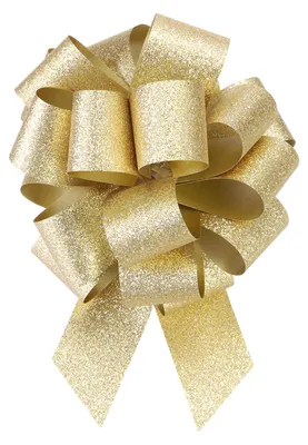 10er-Pack Geschenkschleifen aus Organza, 15 cm, Gold