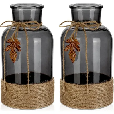 Produktbild von Glasvasen Zylindrisch Smoke 2er Set H 20cm