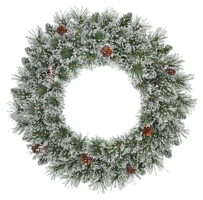 Image de Black Box Trees Vandans Couronne de Noël - Ø60 cm - Frosted Green