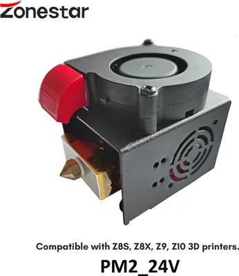 Obrázek produktu pro Tisková hlava Zonestar PM2 24V 2-IN-1-OUT Hoten Print Head kompatibilní s 3D tiskárnami Z8S/Z8X/Z9/Z10 pro PLA ABS PETG HIPS