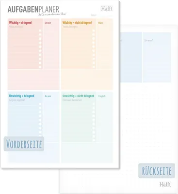 Produktbild von paper&you Block A5 hoch / Aufgabenplanung Eisenhower / vom Häfft-Verlag