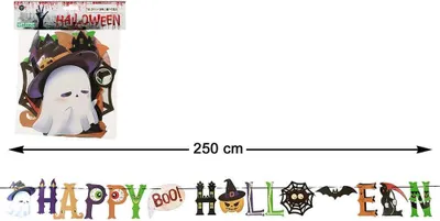 Immagine prodotto di Atosa Ghirlanda di Halloween Happy Halloween 250 Cm Multicolore Multicolore Taglia unica