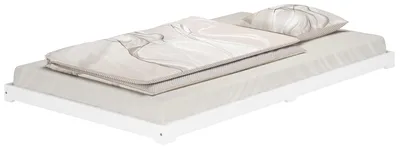 Produktbild von Weißes Teenagerbett Futon extra niedriges Studentenbett 120x200 Kiefer V-60.47W-12ohne Zubehör