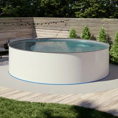 Produktbild von Pool Ø 2,50 x 1,20 m Folie grau 0,8mm EB, Stahl 0,6mm