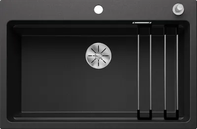 Immagine prodotto di BLANCO ETAGON 8, SILGRANIT® PuraDur®, antracite, con telecomando per scarico, con accessori