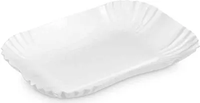 Produktbild von 250 Pappschalen Pommesschalen eckig FF 17,5 x 13 x 3 cm weiß mit Fettbarriere