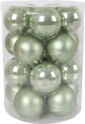 Produktbild von TrendLine Weihnachtskugeln aus Glas Ø 6 cm light green 20 Stück