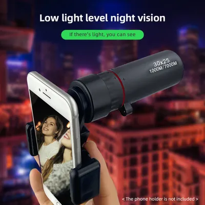 Obrázek produktu pro 30x25 mini monokulár, kapesní monokulár, kapesní dalekohled s pouzdrem pro turistiku, kempování, pozorování divoké přírody, Měsíc, sport, hry, koncerty