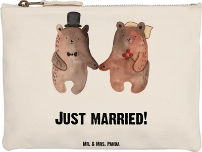 Produktbild von Mr. & Mrs. Panda Etui Bär Heirat Grösse XL Große - Weiß - Geschenk, Teddy, Kulturtasche, Kulturbeutel, Verheiratet Heirate Hochzeit Hochzeitsgeschenk Hochzeitspaar