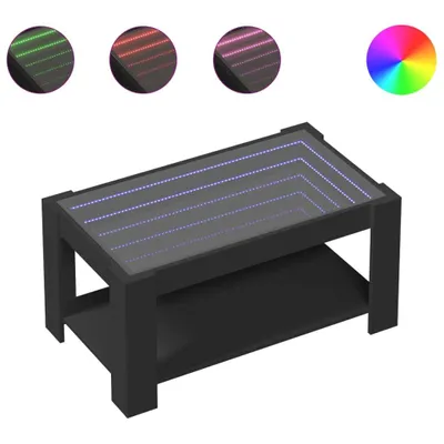 Obrázek produktu pro vidaXL LED konferenční stolek černý 93x53x45 cm materiál na bázi dřeva