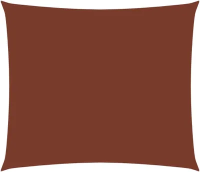 Image de Voile de parasol tissu oxford rectangulaire 6x7 m terre cuite