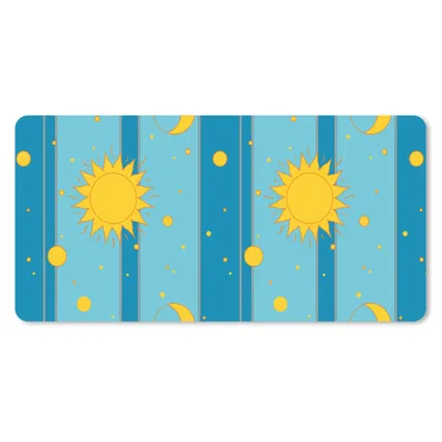 Produktbild von MuchoWow® Schreibtischunterlage Sonne - Mond - Design 80x40 cm - XXL Mauspad - Gaming Mauspad