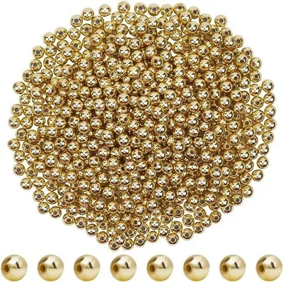 Produktbild von Famanu Spacerperlen 6 mm 1000 Stück – Runde Kunststoffperlen – Für Armbänder und Ketten