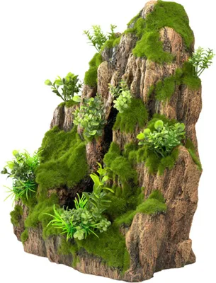 Produktbild von Aqua Della Waterfall moss rock 1 way, Polyester, Gemischte Farben, Frisch, Salz, 255 mm, 180 mm, 310 mm
