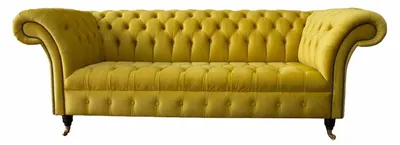 Image de Chesterfield 3 places rembourré Canapé style Canapé textile Tissu Canapé Nouveau