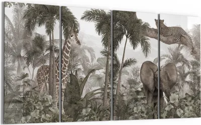 Produktbild von DEQORI Glasbild Echtglas 4x30x60 cm 'Dschungelruhe' Wandbilder XXL groß