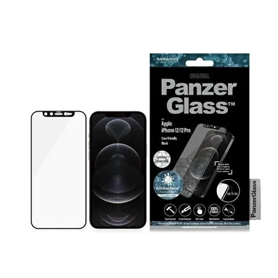 Obrázek produktu pro PanzerGlass 2717, Apple, Apple - iPhone 12, Apple - iPhone 12 Pro, Aplikace nasucho, Odolné proti poškrábání, Odolný proti nárazům, Antibakteriální, Průhledná, 1 kusů