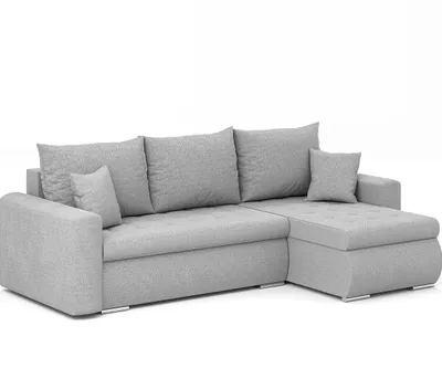 Zdjęcie produktu dla Narożnik Luis L - narożnik w kształcie litery L, sofa, kanapa, z funkcją spania, pojemnik, poduszki i pikowanie, meble tapicerowane, PRAWY Storm 85