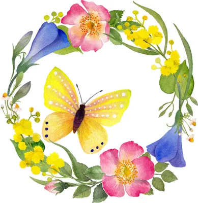 Produktbild von RP 20 Servietten Nathalia - Schmetterling im Frühlingskranz 33x33cm