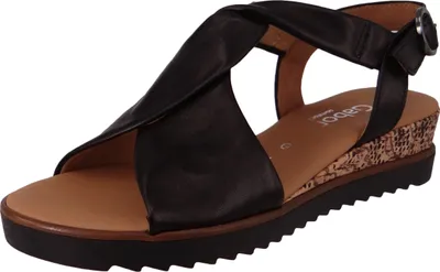 Produktbild von Gabor Shoes Keilsandalette - Schwarz Glattleder Größe: 38.5 Normal