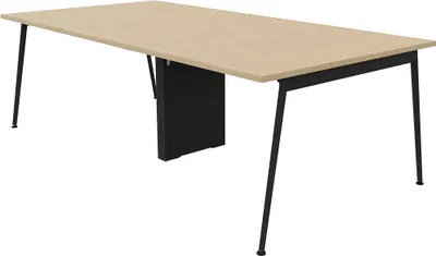 Produktbild von Quadrifoglio Konferenztisch X3 eiche rechteckig, 4-Fuß-Gestell grau, 240,0 x 120,0 x 75,0 cm