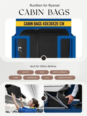Imagen del producto de Mochila de viaje de mano de 24 litros, 40x30x20 cm, apta para Ryanair
