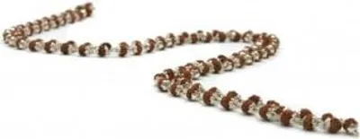 Produktbild von Yogistar Mala Rudraksha Malakette mit Silberkäppchen