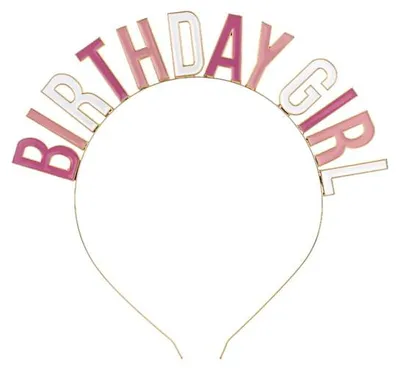 Zdjęcie produktu dla Opaska urodzinowa Birthday Girl różowa PartyDeco