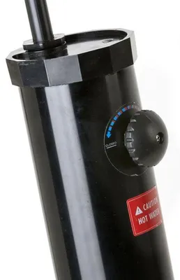 Productafbeelding van Zonneboiler van groen PVC met een reservoir van 9 liter, mengkraan voor warm en koud water, in twee delen, diameter 11 cm, hoogte 220 cm
