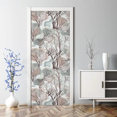 Produktbild von Dekorative Aufkleber selbstklebend Klebefolie Abnehmbarer Türposter Vintage Blumen Retro 70 x 200 cm