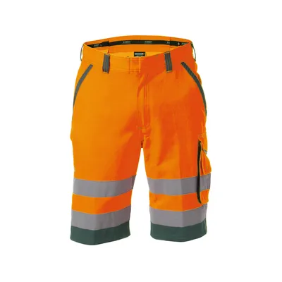 Produktbild von DASSY® Lucca Warnschutz-Shorts NEONORANGE/FLASCHENGRÜN Gr.56 Länge: STANDARD