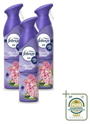 Image de 3 sprays rafraîchissants Febreze, parfum Mont Fuji Breeze, 185 ml, lot de 3