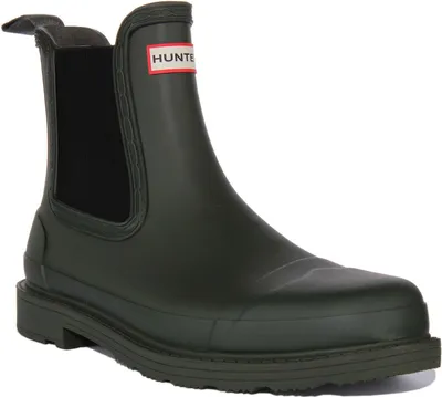 Produktbild von Hunter Orig al Frauen Commando Chelsea Stiefel Olive – 8 Großbritannien - 42 EU - 10 US