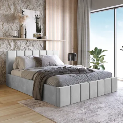 Produktbild von Polsterbett Elegantes Polsterbett "PARIS" mit Stauraum und modernem Kopfteil