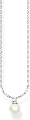 Produktbild von Thomas Sabo Damen Halskette 925 Sterlingsilber Süßwasserzuchtperle Zirkonia KE2121-167-14-L45V