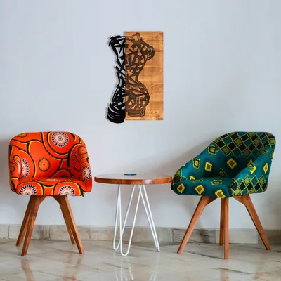 Produktbild von Wallity, Paramparça- ENZ1767, Schwarz,,Nussbaumfarbe, Sonstige Wohndekorationen, 36 x 60 cm, 100% Metall (Dicke: 1