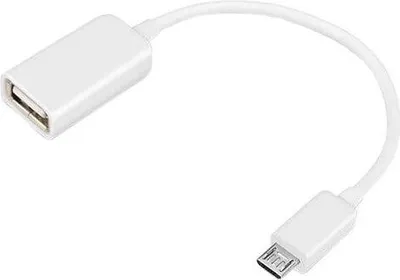 Obrázek produktu pro Kabel USB na Micro USB – s integrovaným adaptérem OTG – bílý