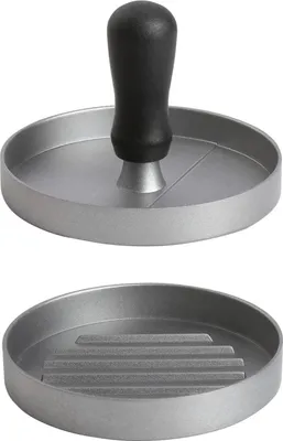 Produktbild von Burgerpresse Hamburgerpresse aus Aluguss für leckere Hamburger, Patties, BBQ,mit Antihaftbeschichtung Durchmesser 11,8cm