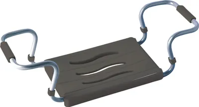 Produktbild von Badewannensitz - ausziehbar, 150 kg Tragkraft, Aluminium, Kunststoff, 55-70 x 18 x 26 cm, anthrazit