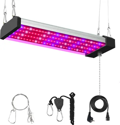 Produktbild von 120 LED Pflanzenlampe Vollspektrum Grow Lampe Zimmerpflanzen Wachstumslampe Pflanzenlicht mit Zugkette Schalter, 30cm