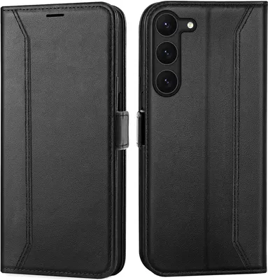 Produktbild von Conie RFID Klapp Tasche für Samsung Galaxy S23 Plus Kartenfach Hülle Rundumschutz in Schwarz