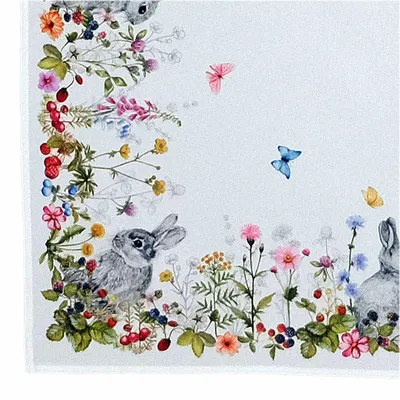 Produktbild von Tischwäsche mit Motiv Häschen Sommerwiese 85 x 85 cm