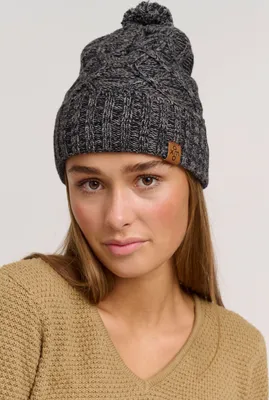 Produktbild von OXMO OXPom Damen Wintermütze Beanie Mütze aus 100% Baumwolle Grobstrick