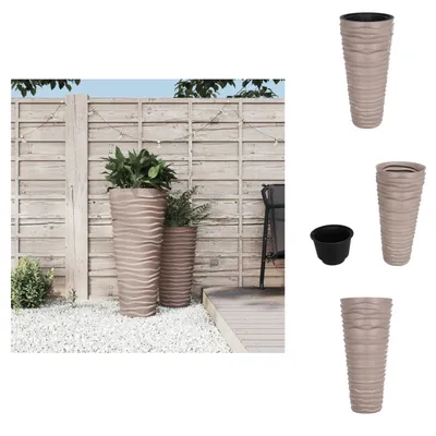 Zdjęcie produktu dla vidaXL Sadzarka z wyjmowaną wkładką Mocha 18/45 L PP - Doniczki i sadzarki