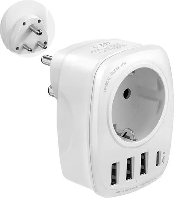 Zdjęcie produktu dla Międzynarodowa wtyczka podróżna – wtyczka uniwersalna – przejściówka do gniazdek – adapter zagraniczny – adapter podróżny