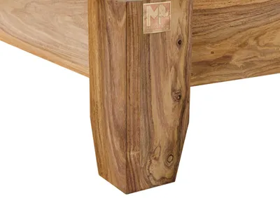 Produktbild von MASSIVMOEBEL24 Bett Sheesham 200x200x75 braun geölt NATURE BROWN #513